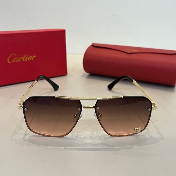 Cartier Accessories - Cartier Black and Gold Metal Sunglasses Eyewear